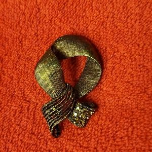 Vintage JHS bow brooch pin